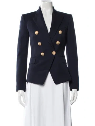 Pre-owned Balmain Wool Blazer In Blue