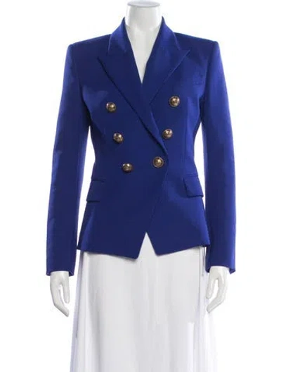 Pre-owned Balmain Wool Blazer In Blue