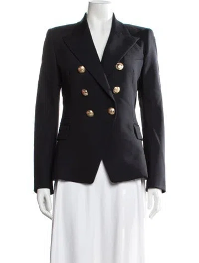 Pre-owned Balmain Wool Blazer In Blue