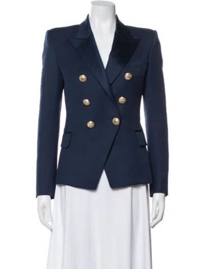 Pre-owned Balmain Wool Blazer In Blue