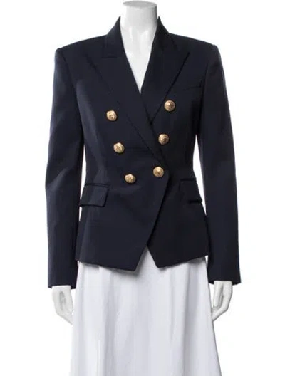 Pre-owned Balmain Wool Blazer In Blue