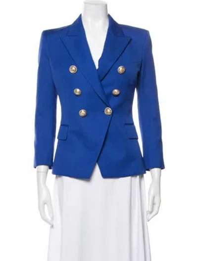Pre-owned Balmain Wool Blazer In Blue