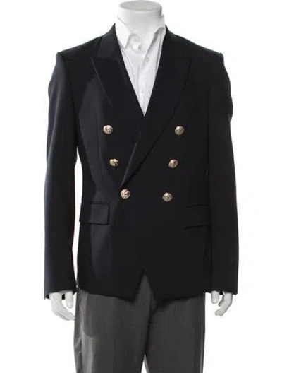 Pre-owned Balmain Wool Blazer In Blue