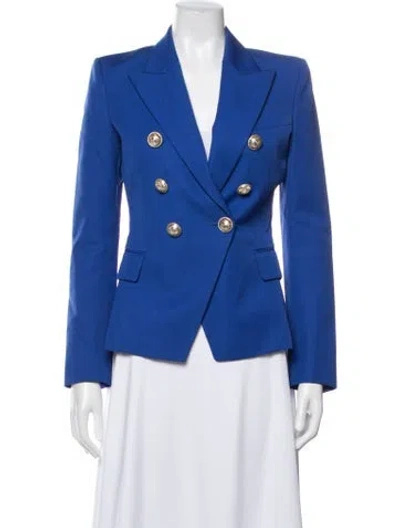 Pre-owned Balmain Wool Blazer In Blue