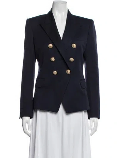Pre-owned Balmain Wool Blazer In Blue