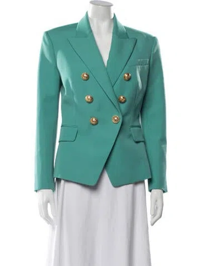 Pre-owned Balmain Wool Blazer In Blue