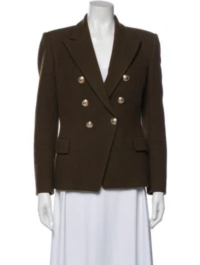 Pre-owned Balmain Wool Blazer In Brown