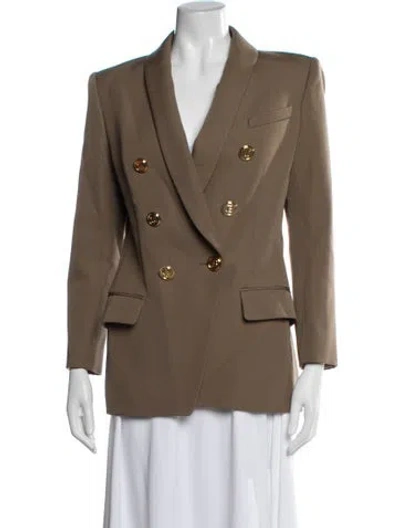 Pre-owned Balmain Wool Blazer In Brown