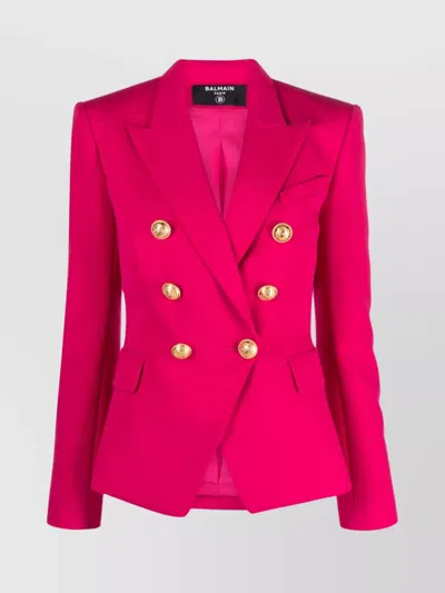 BALMAIN WOOL BLAZER GOLD-TONE BUTTONS