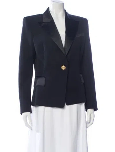 Pre-owned Balmain Wool Blazer In Gray