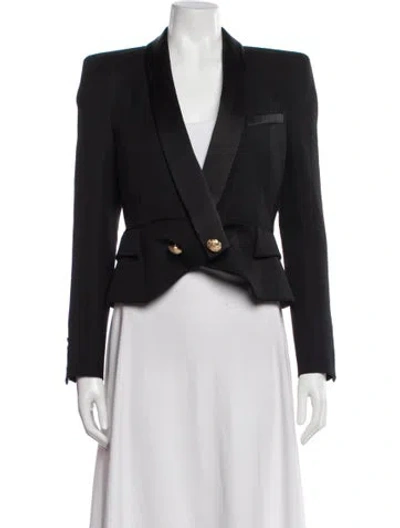 Pre-owned Balmain Wool Blazer In Gray