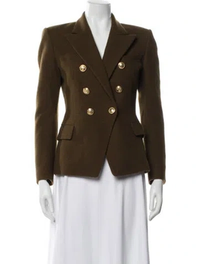 Pre-owned Balmain Wool Blazer In Green
