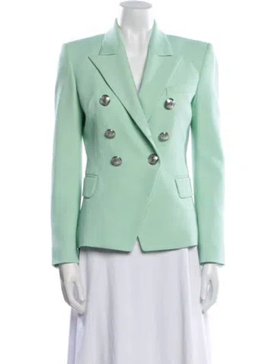 Pre-owned Balmain Wool Blazer In Green