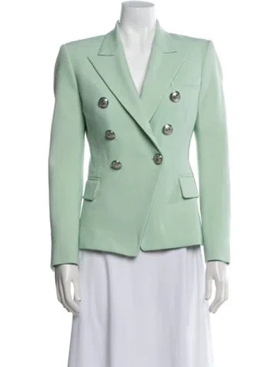 Pre-owned Balmain Wool Blazer In Green