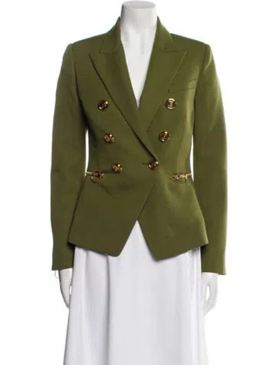 Pre-owned Balmain Wool Blazer In Green