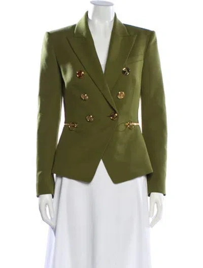Pre-owned Balmain Wool Blazer In Green