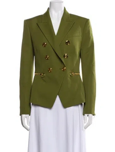 Pre-owned Balmain Wool Blazer In Green
