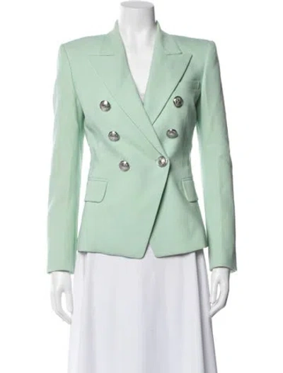 Pre-owned Balmain Wool Blazer In Green
