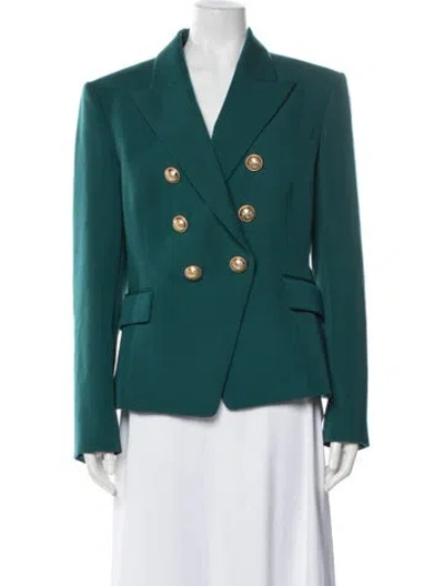 Pre-owned Balmain Wool Blazer In Green