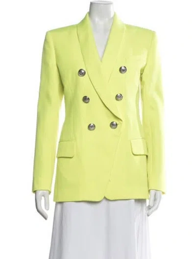 Pre-owned Balmain Wool Blazer In Green