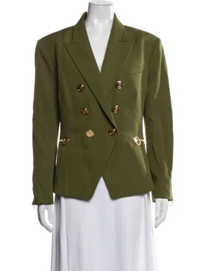 Pre-owned Balmain Wool Blazer In Green