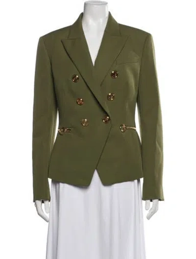 Pre-owned Balmain Wool Blazer In Green