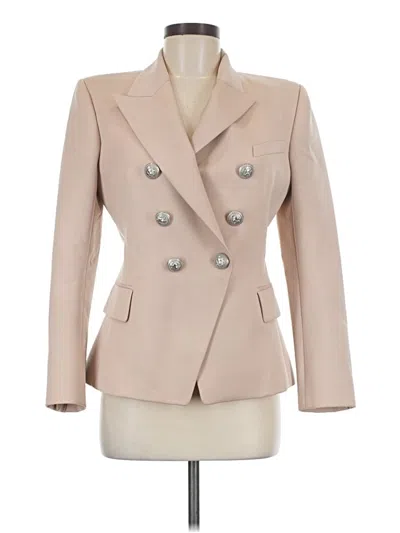 Pre-owned Balmain Wool Blazer Jacket In Tan