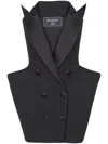 Balmain Wool Blazer Mini Dress In Black