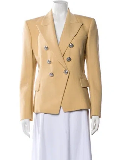 Pre-owned Balmain Wool Blazer In Neutral