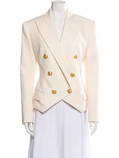 Pre-owned Balmain Wool Blazer In Neutral