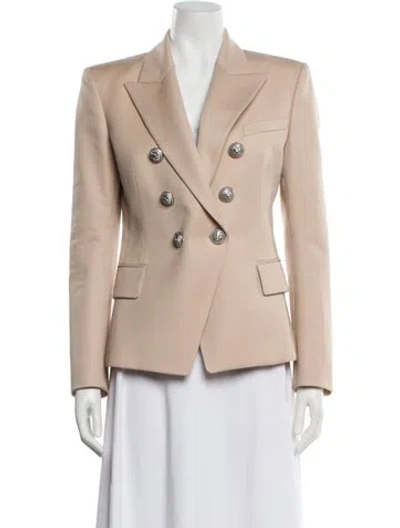 Pre-owned Balmain Wool Blazer In Neutral