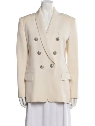 Pre-owned Balmain Wool Blazer In Neutral
