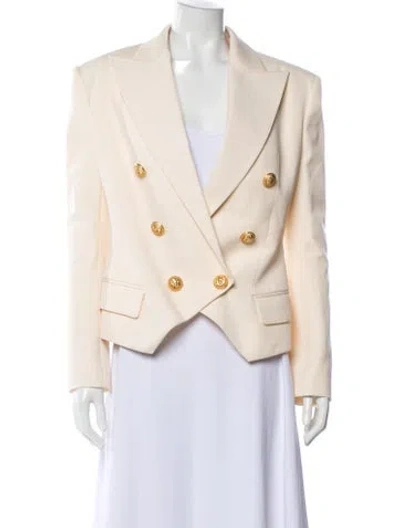 Pre-owned Balmain Wool Blazer In Neutral