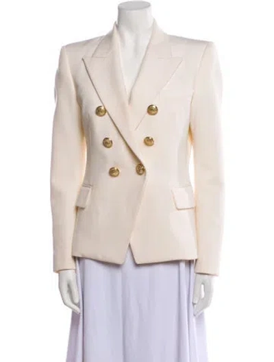 Pre-owned Balmain Wool Blazer In Neutral