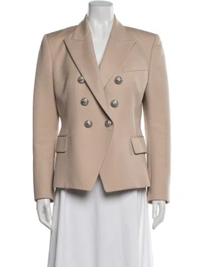 Pre-owned Balmain Wool Blazer In Neutral