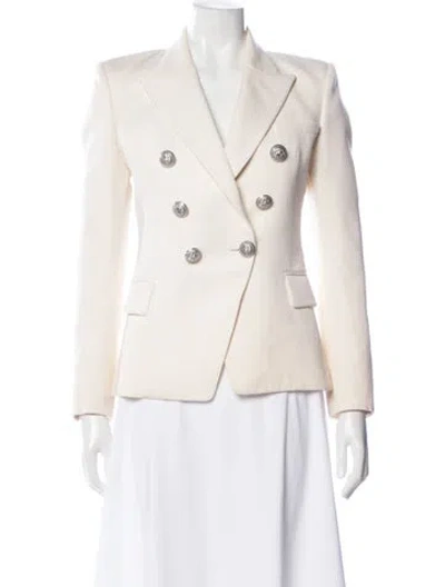 Pre-owned Balmain Wool Blazer In Neutral