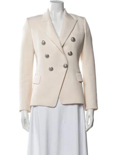 Pre-owned Balmain Wool Blazer In Neutral