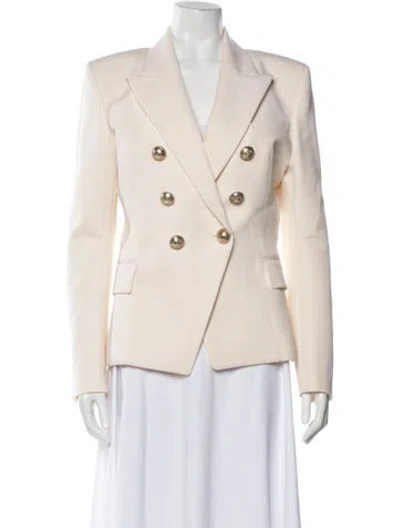 Pre-owned Balmain Wool Blazer In Neutral