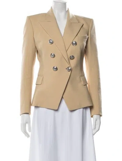 Pre-owned Balmain Wool Blazer In Neutrals