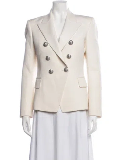 Pre-owned Balmain Wool Blazer In Neutrals
