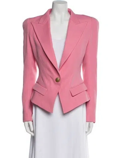 Pre-owned Balmain Wool Blazer In Pink