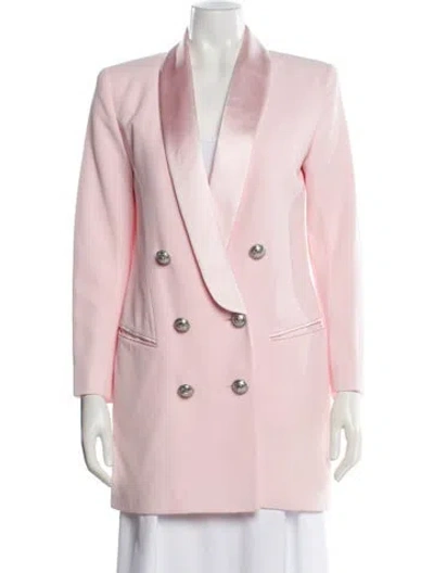 Pre-owned Balmain Wool Blazer In Pink