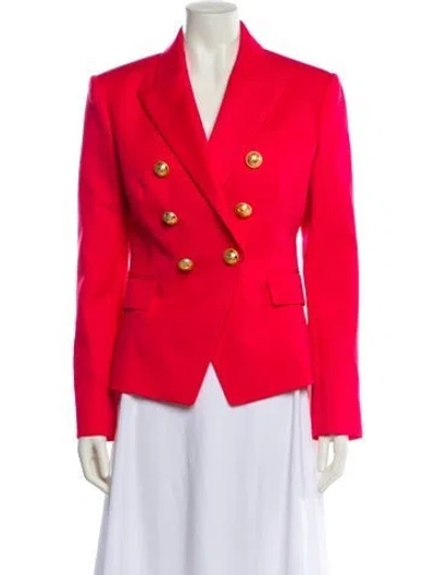 Pre-owned Balmain Wool Blazer In Pink