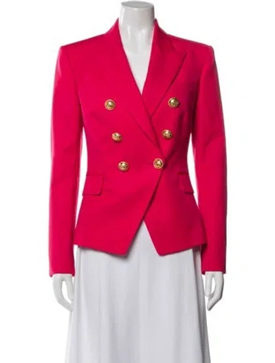 Pre-owned Balmain Wool Blazer In Pink