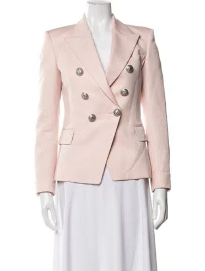 Pre-owned Balmain Wool Blazer In Pink