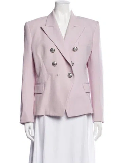Pre-owned Balmain Wool Blazer In Pink