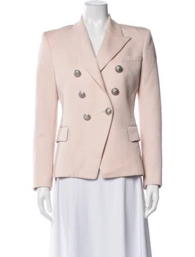 Pre-owned Balmain Wool Blazer In Pink