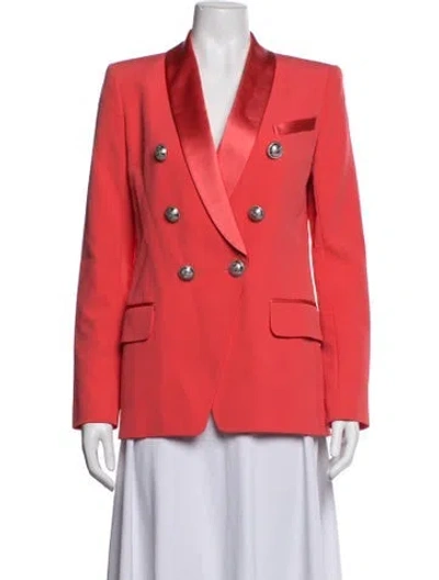 Pre-owned Balmain Wool Blazer In Pink