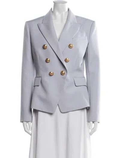 Pre-owned Balmain Wool Blazer In Purple