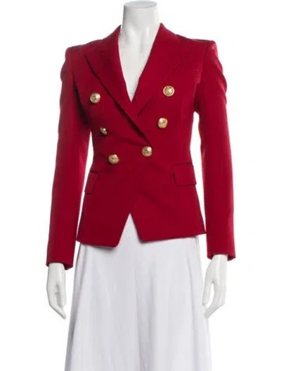 Pre-owned Balmain Wool Blazer In Red